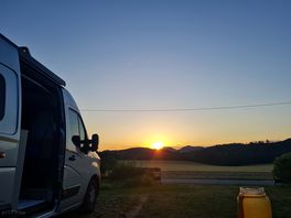 Aussicht bei sonnenuntergang