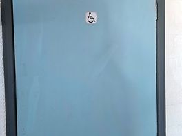 The door to the disabled toilet.