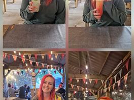 Me enjoying the various cocktails!