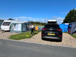 Our caravan fitted nicely on the pitches including the awning