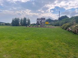 Our pitch right next to the park for the kids to play and still keep an eye on them