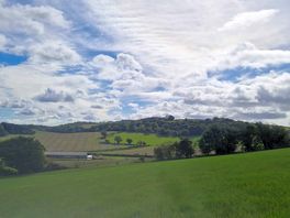 View from top of hill on campsite.