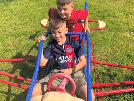 Kids enjoyed having the whole field to themselves