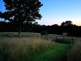 Pitch numbers lit by solar lights