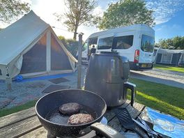 Here we are not cooking inside the tent. who knew.
