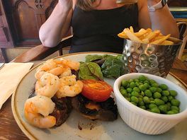 Steak & prawns