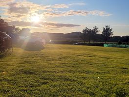Lovely sunset from our tent.
