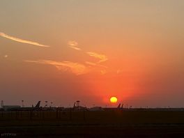 Sunset over raf mildenhall