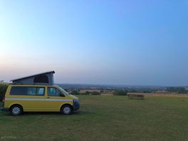 View from the touring pitches