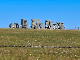 View of stonehenge just a few miles down the road