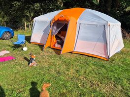 Plenty of space around our tent no size min or max so was perfect!