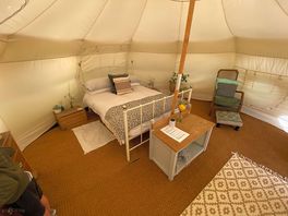 Inside of bell tent