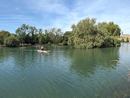 Panoramic lake photo