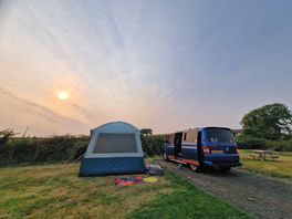 Sunset on our first night at the paddocks