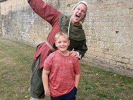 Youngest with the yester at bolsover castle medieval day