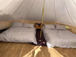 Inside the tent