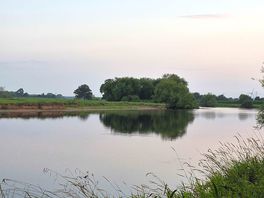 Evening walk down the river path