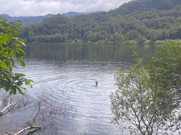 Llyn dinas, about 1km from the site