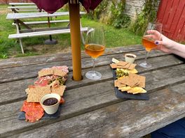 Cheese and meat boards available at the taproom