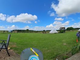 Panoramamic view of campsite.