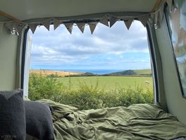 Fantastic views across fields to sea