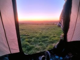 Aylesmore farm campsite - view from tent