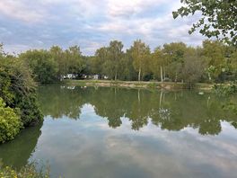 Across one of the lakes