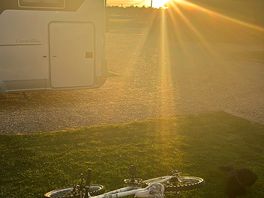 Sunset was lovely over the site