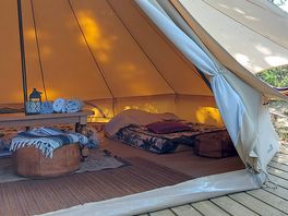 Safari tent interior