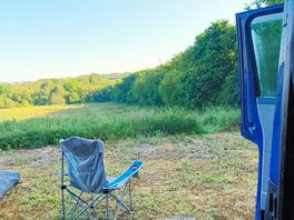 View to meadow from hardstanding