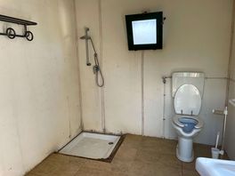 This is the toilet/shower for about 8 camping spaces. didn’t feel clean