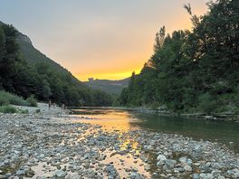 River at sunset