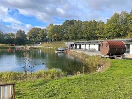 Lake and shower/cafe block
