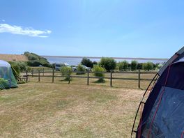 Tent pitch with sea views