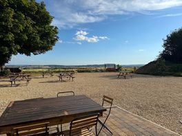 Outside the cafe