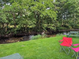 Tent site next to stream.