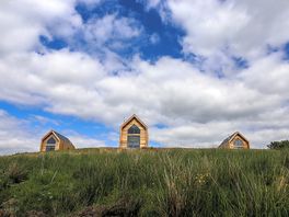 View from the wildlife pond to the bothies