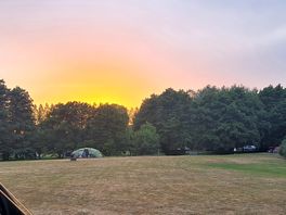 Sunset camping field