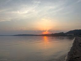 Traumhafter sonnenuntergang