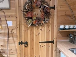 Final touches on the door