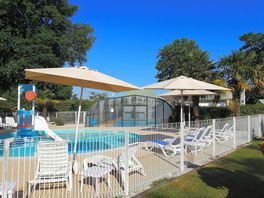 Nice pool area but needs tidying up