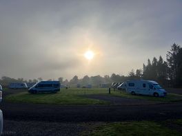 Nice early morning view of loch ness caravan park