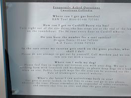 Information in the ablutions block