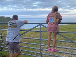 Overlooking the beach near the site.