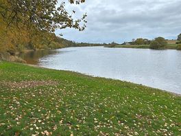 Walking along the tweed on site.