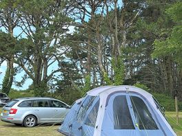 Our very large tent pitch