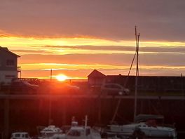 Nice view of the harbour from the outside eating area.