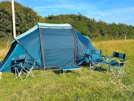A perfect spot to pitch our tent