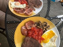 Dinner cooked on the fire pit