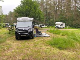 Sandy small pitch - appeared to be the smallest pitch on site. not big enough for the awning.